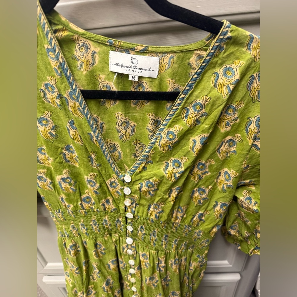 Floral Green Dress - Picture 4 of 5